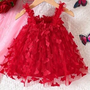Red Butterfly Dress for Girls